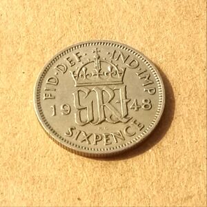 1948 Sixpence Coin